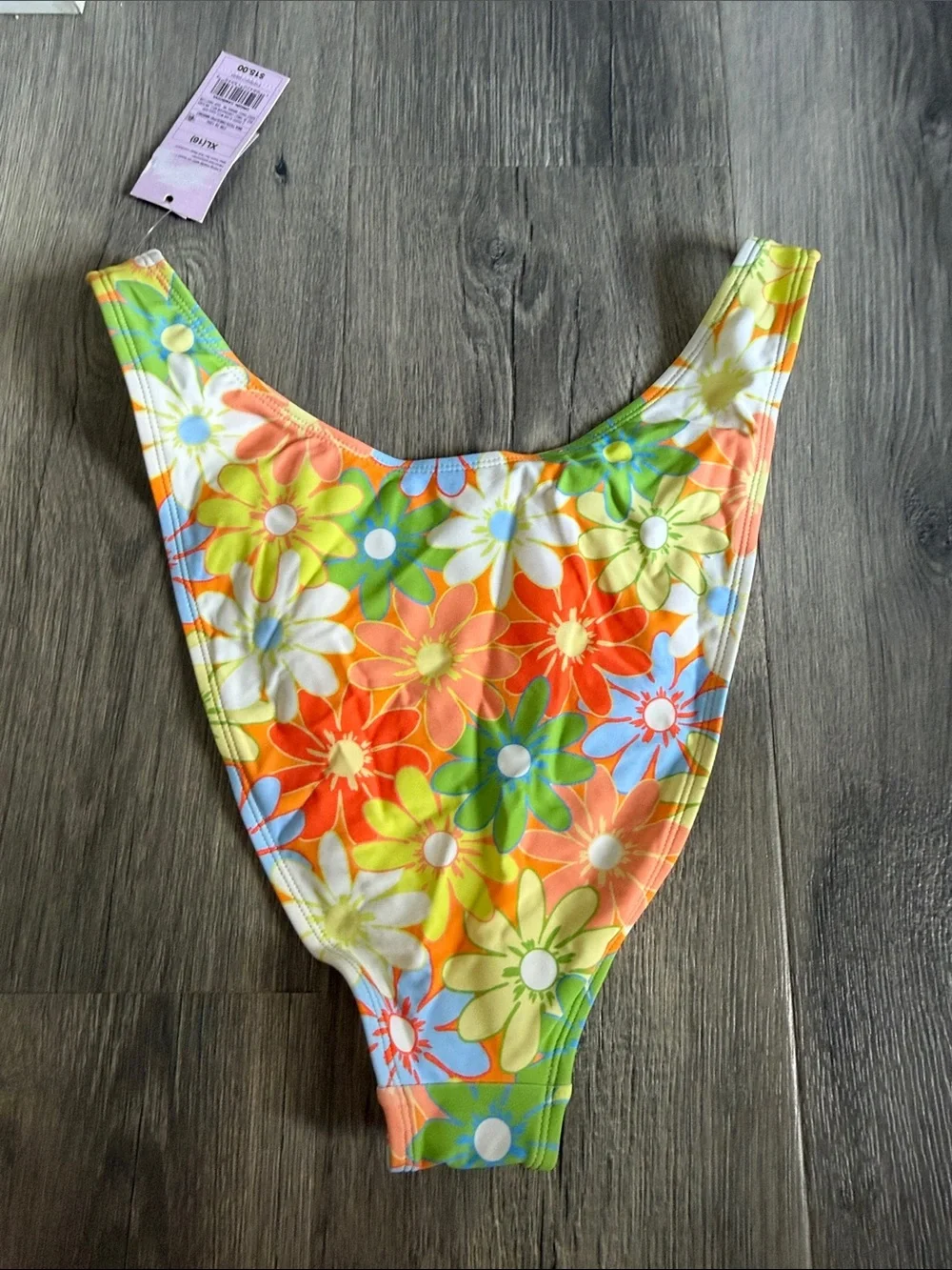 Pink Crochet Bikini Bottom & Yellow Floral High-Cut Bikini Bottom - Two-Pack